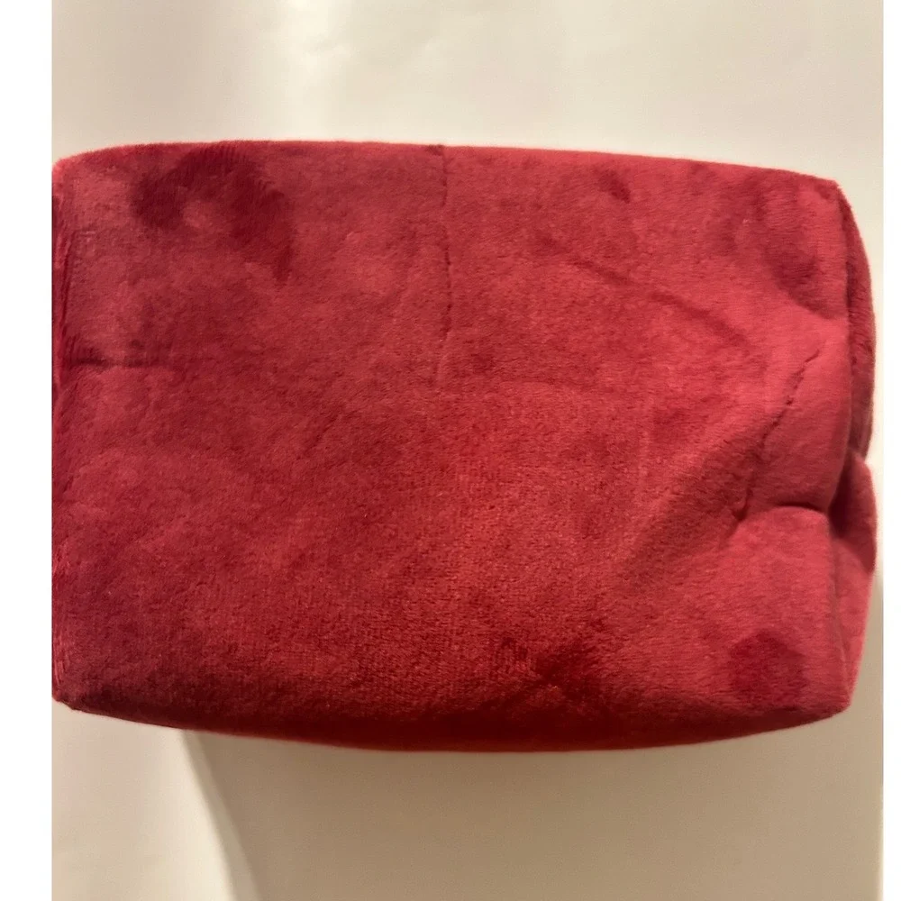 Juicy Couture Burgundy Velour Makeup Bag Loseth Not Thy Cool Cosmetic Case